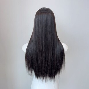 极速【清风明月】假发女长发中分八字B刘海黑长直lolita日常整顶