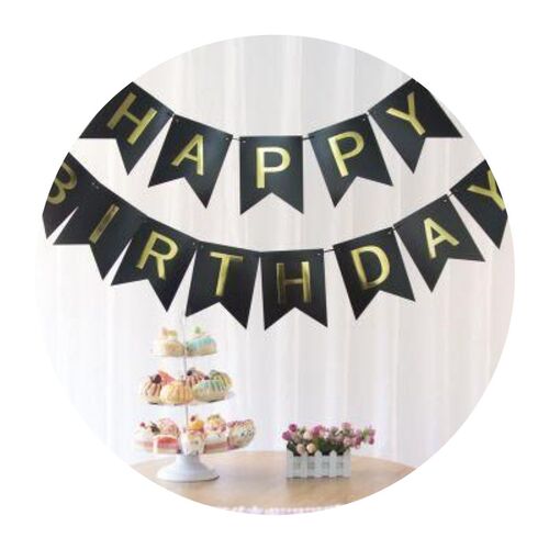新品Happy Birthday Letter Banner Rose Gold Confetti BaZlloon