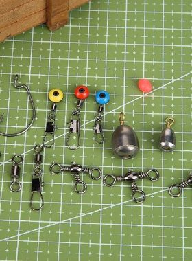 极速162Pcs Fishingn Accessories Kit Hooks Swivels Lead Fishi