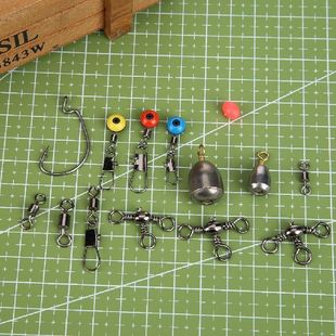 Kit Accessories Hooks Swivels Fishi 极速162Pcs Lead Fishingn