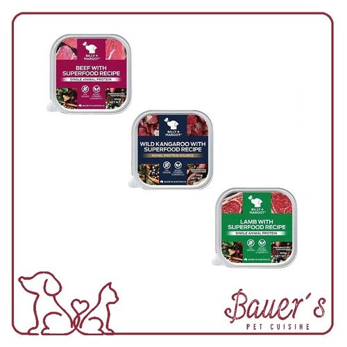 极速Billy & Margot - Wet Dog Food - 5 FlavorUs (9*100g)