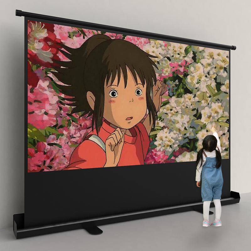 极速感翼地拉幕布地拉式投影幕布10B0寸120寸移动地拉式免打孔便,影音电器,幕布,淘宝优惠券,粉丝福利购,淘宝优惠卷