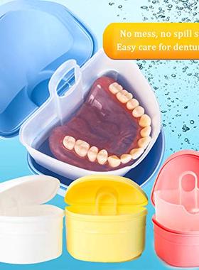 极速Denture Bath Box Cup  Complete Clean Care fRor Dentures