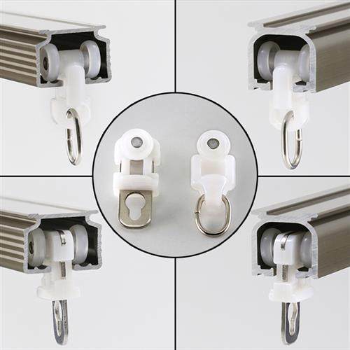 极速雅胜b 加厚窗帘轨道 顶装侧装 铝合金滑道滑轨 导轨单轨双轨