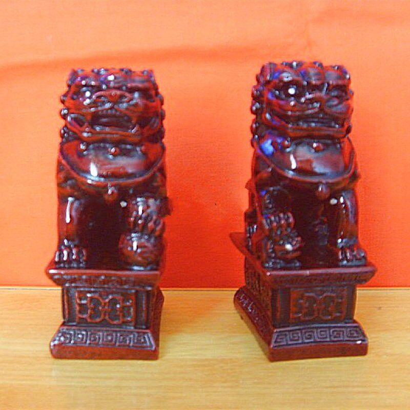 极速护宅守业古典精美石雕刻狮子看门狮子门神石狮W子11cm摆件