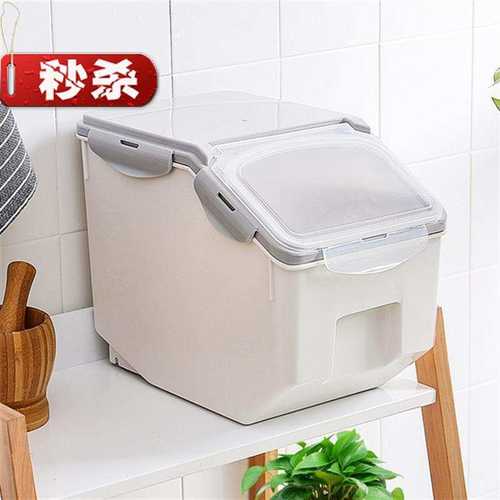 极速密封米桶10kmg 厨房家3用防虫防潮 塑料储米箱20斤 计量储米