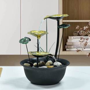 极速循环水流摆件小型桌面喷泉流水装饰品室内办公W室简约招财开