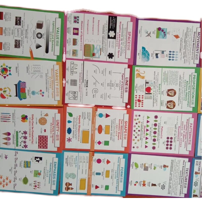 极速装点新老画室环境艺术r元素和设计原则中文版图画16张A3挂图