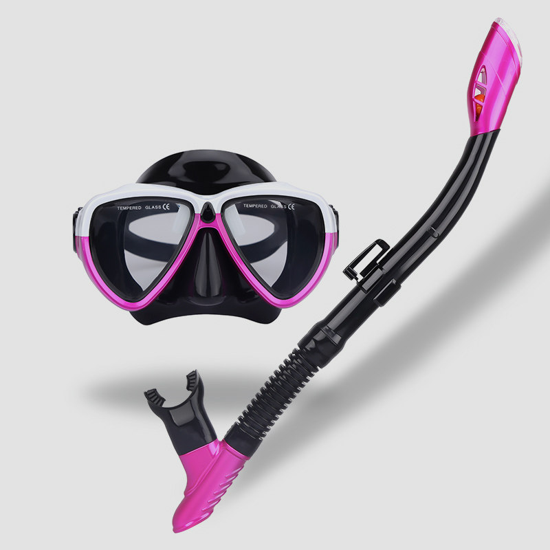 极速【送耳塞防雾剂n】带相机支架成人大框学游泳镜潜水面镜呼吸