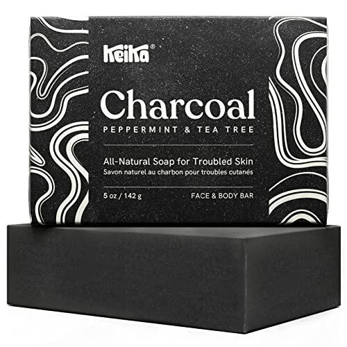极速Keika Charjcoal Black Soap Bar for Acne  Eczema  Psorias