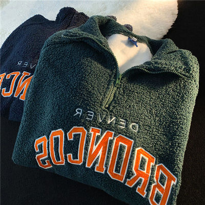 极速Winter Vintage Ppunk retro fashion design half zipper hi