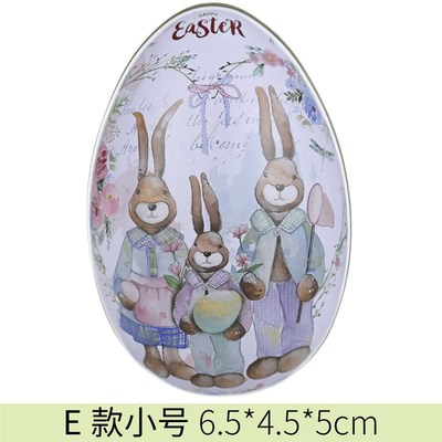 极速Easter Tinplate Egg Color Rabbit Iron Egg CaSndy Eggshel