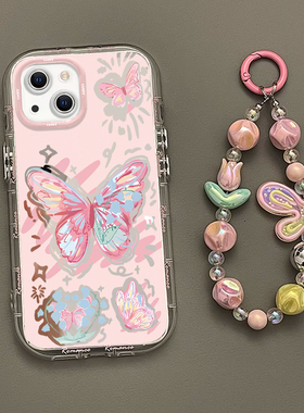 适用苹果15手机壳iPhone14Promax新款ip13女12mini镜面11Pro泡芙壳xsmax防摔8plsu保护7p套6s蝴蝶SE二代ins潮