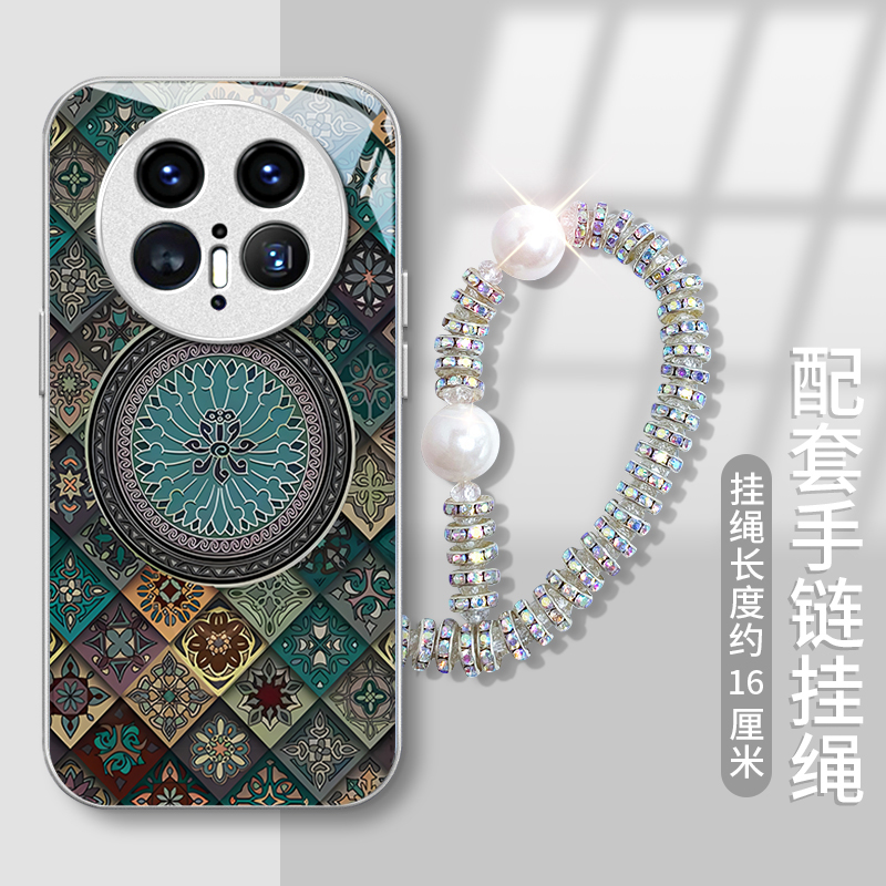 适用华为Mate系列图腾莲花手机壳