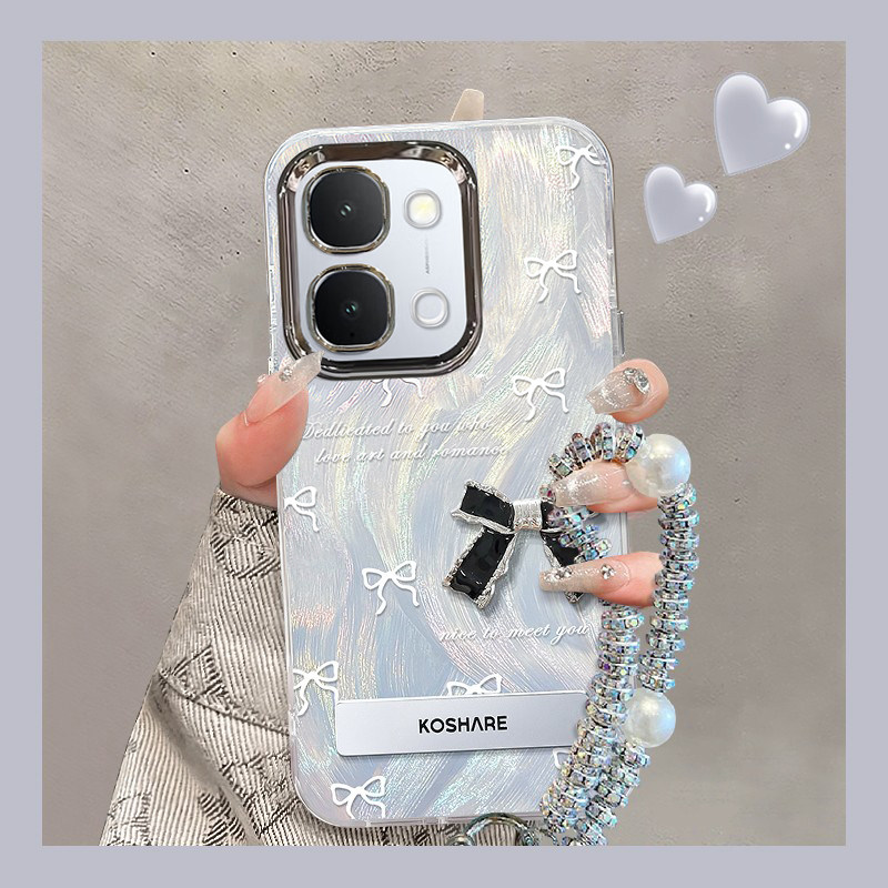 适用vivoY500i手机壳新款卡通时尚创意手绘蝴蝶结公仔V2531A精孔羽纱保护套全包防摔外壳隐形支架带挂绳,3C数码配件,手机保护套/壳,淘宝优惠券,粉丝福利购,淘宝优惠卷