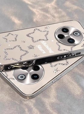 适用vivoY300Pro手机壳Y200i电镀镜面Y100创意Y93新款y85时尚Y78+/77e/76s镜面五角星Y71t女Y35+颜值Y53s外壳