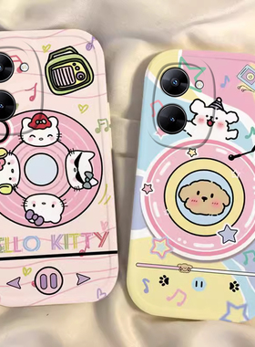 适用OPPORealmeV30T手机壳V25新款V23全包硅胶V20可爱凯蒂猫V15个性女防摔v13保护套11s卡通小狗Q2i软壳Q5潮