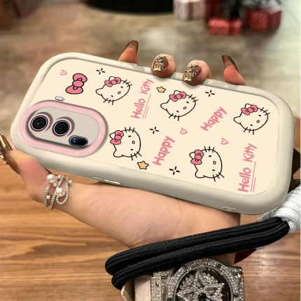 适用OPPOReno11手机壳10Pro新款Reno9全包满屏kt猫Reno8创意可爱7z硅胶防摔6保护软套5K手绳4SE高级Reno3少女