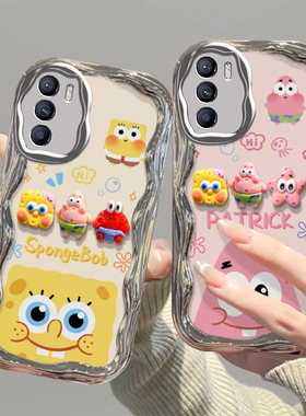 适用于OPPOReno13pro手机壳12新款11电镀Reno10pro+奶油9网红8可爱女7SE防摔Reno5K海绵宝宝Reno6保护套Reno3