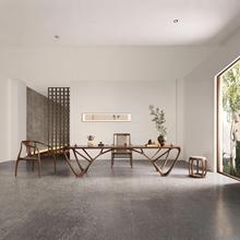 北美黑胡桃全原木茶桌新中式茶台客厅办公室禅意全实木喝茶泡茶桌