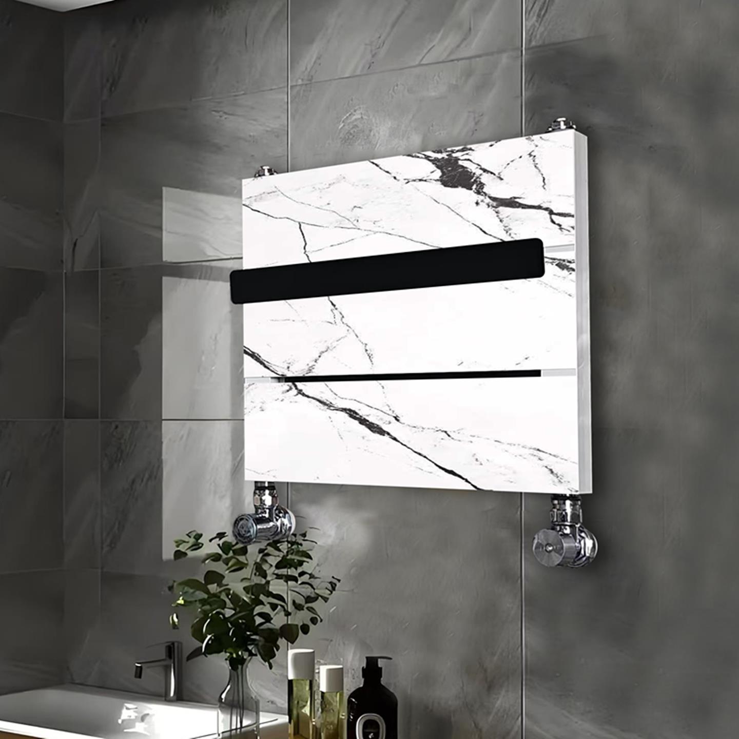 铜铝复合小背篓暖气片家用集中供暖壁挂式明装水暖超薄卫生间暖气