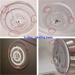 风扇灯罩三扣灯罩42英寸隐形风扇灯罩45厘米旧天花板灯罩灯配件