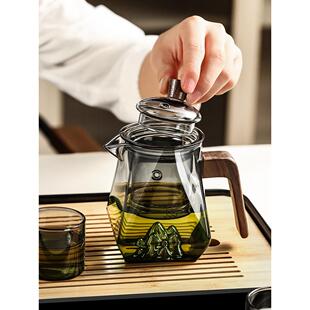 玻璃茶壶泡茶器家用花茶功夫沏茶专用耐高温茶具茶水分离茶具套装