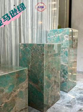 大理石岩板底座客厅花架立柱墩子玄关落地装饰品摆件雕塑花摆台