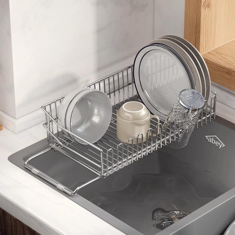 304不锈钢碗架沥水架窄厨房置家用放碗碟收纳架碗筷沥水篮碗盘架