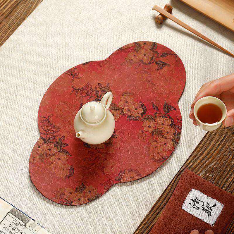 香云纱干泡茶席茶桌垫中式禅意复古防水桌旗加厚干泡茶台布小茶垫,餐饮具,茶道/零配,淘宝优惠券,粉丝福利购,淘宝优惠卷