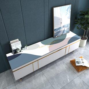 现代简约北欧电视柜桌布pvc防水长方形客厅茶几桌垫组合防尘盖布