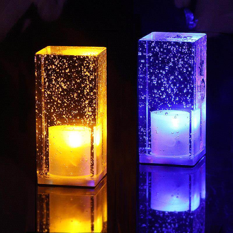 酒吧氛围灯充电led小夜灯装饰清吧吧台灯ktv水晶灯号码酒吧桌灯