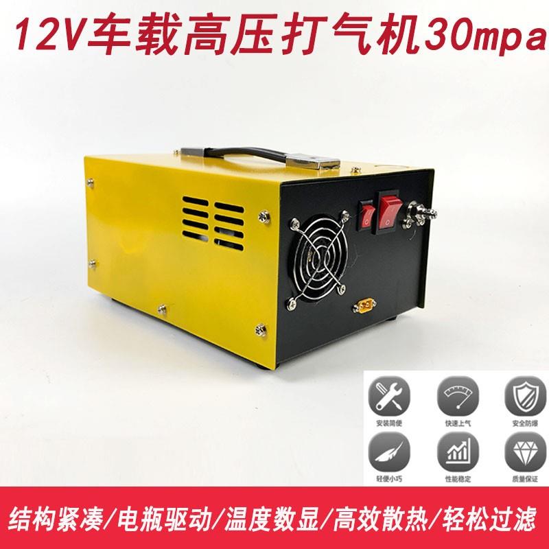电动车载高压打气机30mpa不接水打气筒充气泵40mpa小型电动单缸