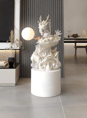 大型生肖龙客厅落地灯装饰品家居配件办公室无障碍豪华装饰品开幕