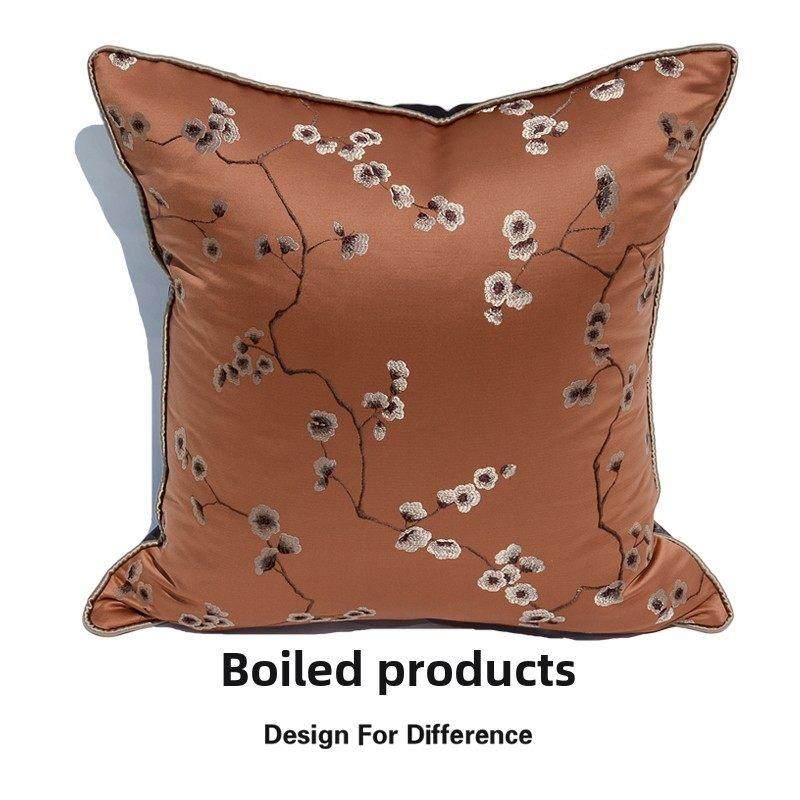 中国风红色绸缎丝绸刺绣客厅沙发枕头简单的卧室新织物软垫背套无,居家布艺,靠垫/抱枕,淘宝优惠券,粉丝福利购,淘宝优惠卷