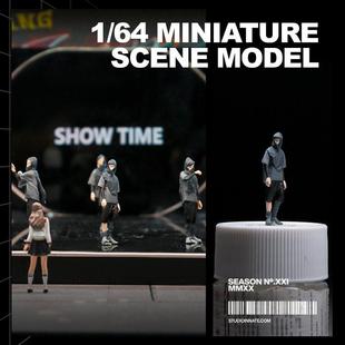 1:64人物模型微缩景观小人偶彩色树脂人仔建筑沙盘场景摆件