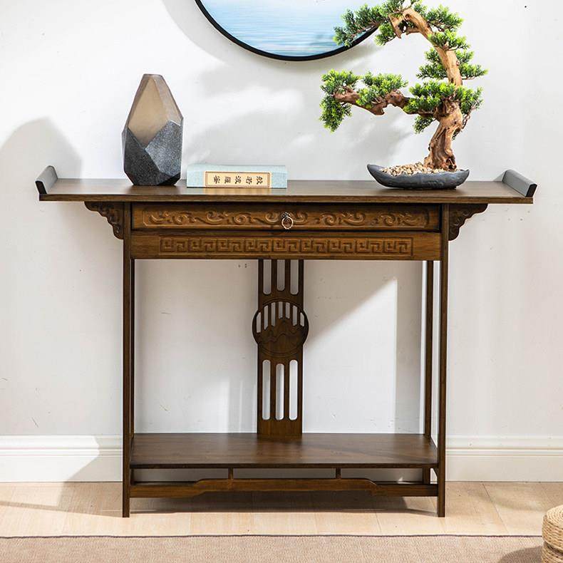 玄光桌佛台靠墙窄长条几桌新中式家用供桌实木端景客厅玄光柜条案,住宅家具,玄关台,淘宝优惠券,粉丝福利购,淘宝优惠卷