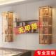 定制极简悬浮玻璃吊柜墙壁柜挂墙式 客厅家用厨房铝合金酒柜展示柜