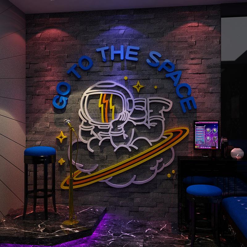 网红打卡精酿清吧小酒馆墙面装饰品场景布置烧烤氛围布置创意工业