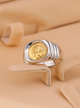 小红书直播斯巴达古币戒指新款抖