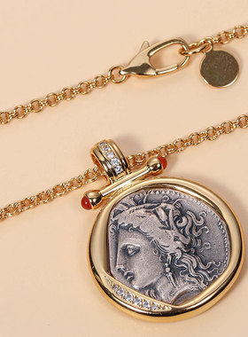 s925纯银罗马古希腊做旧丰收女神