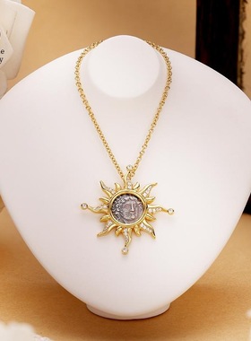 RoseOne欧美太阳吊坠之神古币项