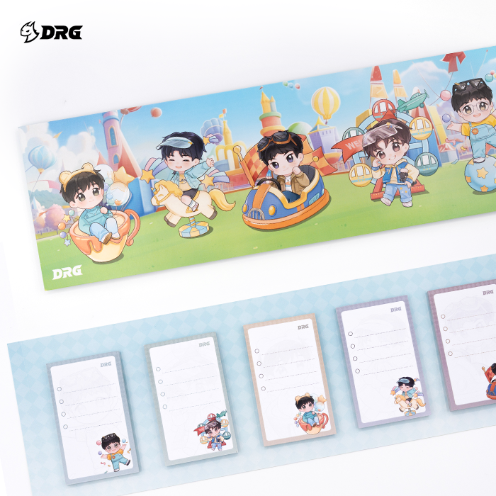【DRG】游乐园主题系列选手Q版便利贴套装 可磁吸装饰记事贴