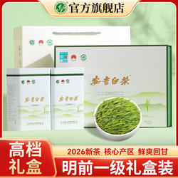 安吉白茶2026新茶明前一级绿茶茶叶官方旗舰店正品礼盒装送礼长辈