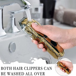 Full Metal Professional Hair Clipper Combo Kit Barber Cordle