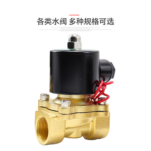 好货气动全铜二位二通电磁阀水阀2W160-15 AC220V DC24V 4分口径