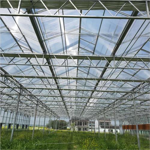 新品玻璃温室大棚骨架连栋外遮阳定制钢管钢架花卉园林智能温室