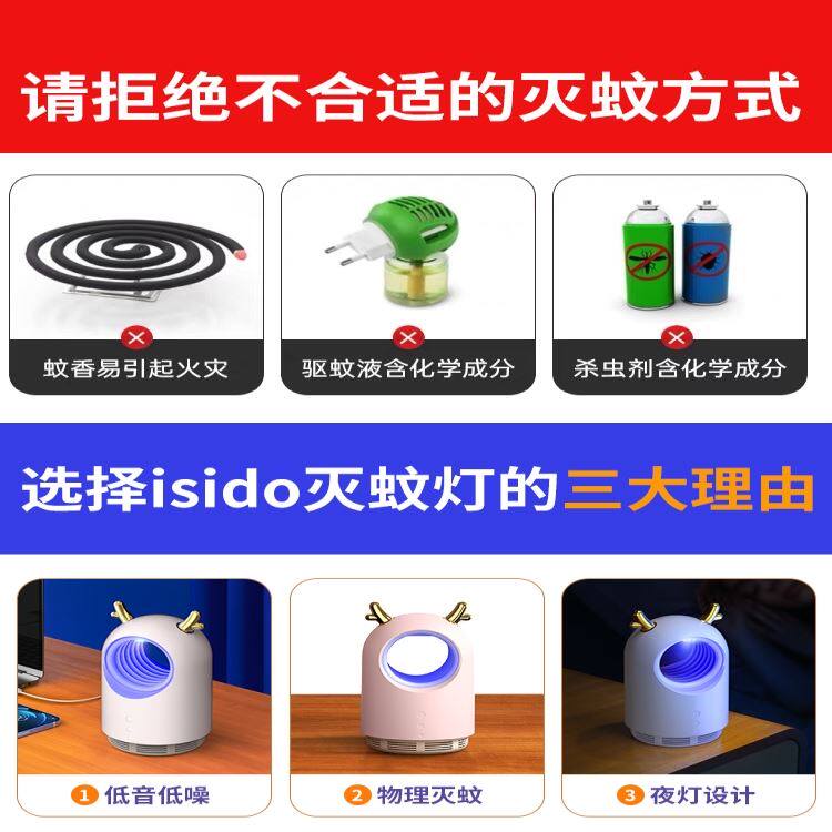 极速灭蚊器婴幼儿专用蚊蝇诱灭高效敌杀驱蚊小夜灯新型门口蚊虫驱
