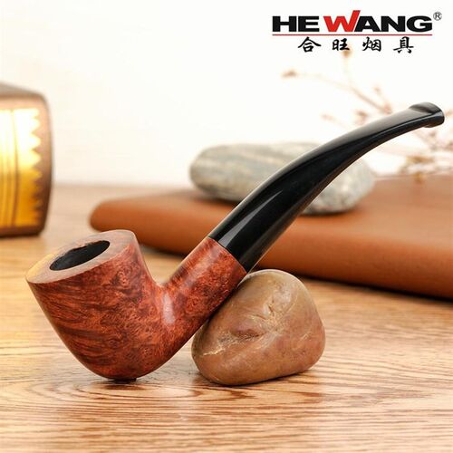 好货石楠木烟斗斗手工烟丝实木过滤男士合旺烟具礼品进口弯式小号