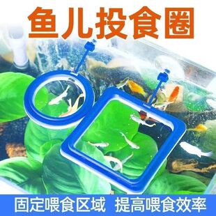 鱼缸喂食圈防鱼食飘散小虾小鱼乌龟水族家用鱼缸饲料喂食器投食圈